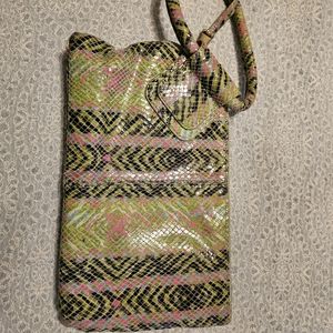 HOBO snakeskin texture leather wristlet